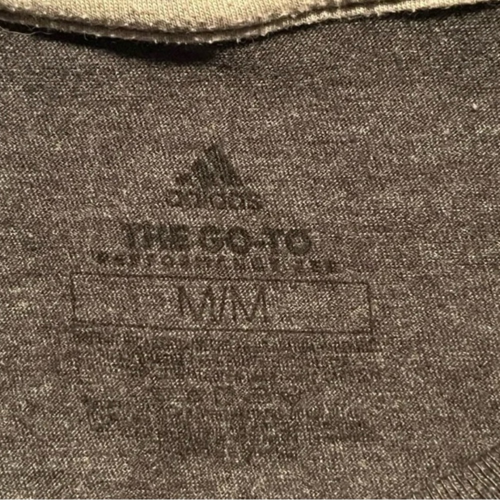 Adidas Gray Short Sleeve Tee with Black Logo - Picture 3 of 5